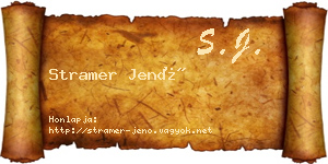 Stramer Jenő névjegykártya